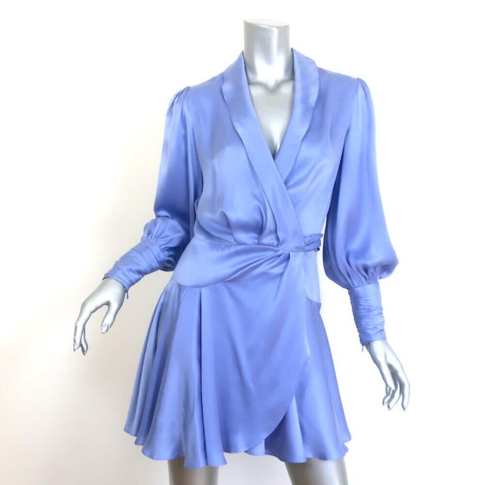 Zimmermann | Dresses | Zimmermann Long Sleeve Mini Wrap Dress Cornflower Silk Satin Size | Poshmark Zimmermann | Dresses | Zimmermann Long Sleeve Mini Wrap Dress Cornflower Silk Satin Size | Poshmark